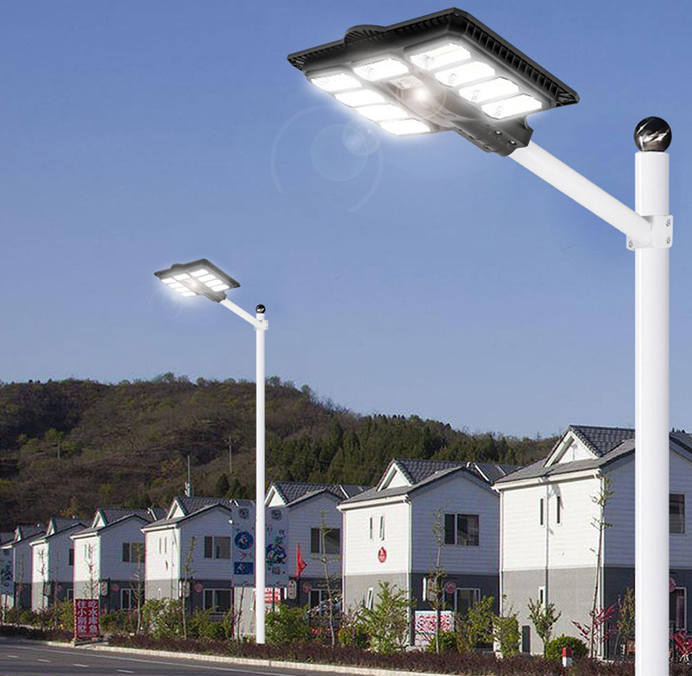 Đèn đường năng lượng mặt trời tấm pin liền thể 2 cánh giá rẻ Xenon XN20024 - 200W 6 ô
